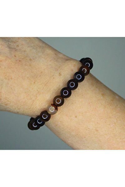 Altai Brown Agate Natural Stone Bracelet (8mm)