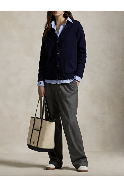 Polo Ralph Lauren Cable-Trim Wool-Cashmere Cardigan