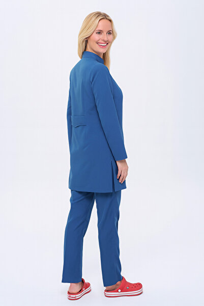 TIPTEKS Long Sleeve Suitable for Hijab Use Snap Fastener Scrubs Nurse Doctor Uniform