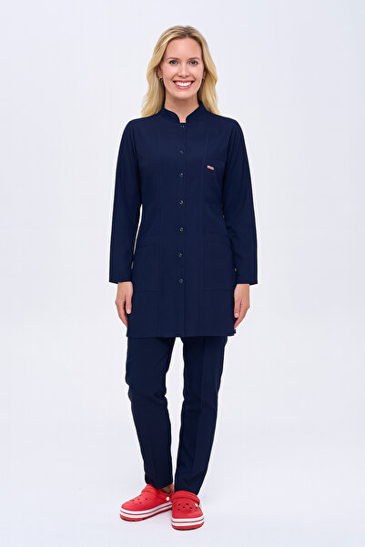 TIPTEKS Long Sleeve Suitable for Hijab Use Snap Fastener Scrubs Nurse Doctor Uniform