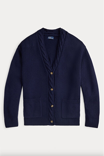 Polo Ralph Lauren Cable-Trim Wool-Cashmere Cardigan