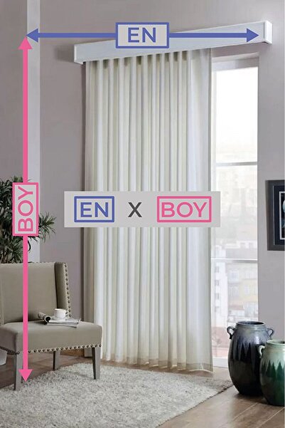 TREND PERDE GÜNEŞLİK SATEN KUMAŞ BEYAZ RENK 1X1 PİLE