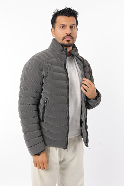 Rodrigo Men's Cold and Windproof Judge Collar Zippered Puffer Jacket