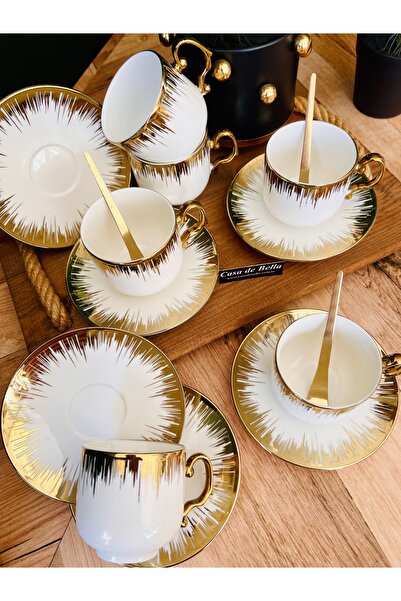 CASA DE BELLA 6 KİŞİLİK PORSELEN ÇAY FİNCANI