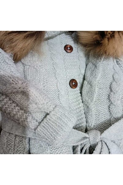 Nipperland Belted Fur Cardigan