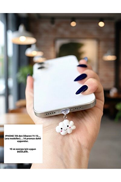 MİRAZ TASARIM BULUT SMİLE İPHONE ŞARJ GİRİŞİ KORUMA / ŞARJ GİRİŞ KORUYUCU /TO...