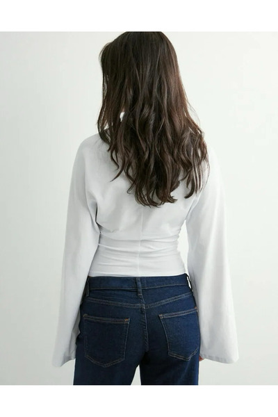 Les Séduisantes c.a. Bluză cu mâneci largi din țesătură submersibilă