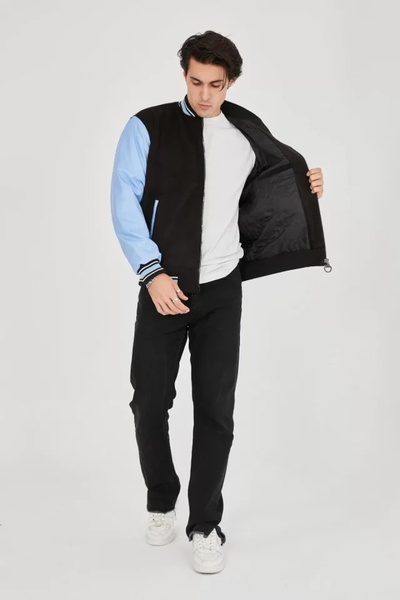 ARONA Mdb Men's Inner Fiber and Lining Lined Sleeves Uni Leather Jacket Avi