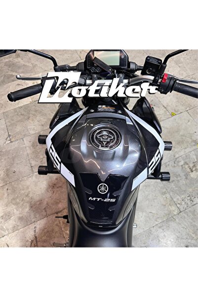 Motiker Yamaha MT-25 2024 Depo Üstü Sticker Etiket Modeli Beyaz Renk
