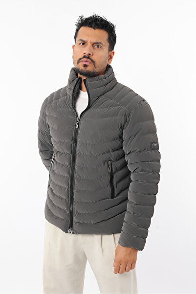 Rodrigo Men's Cold and Windproof Judge Collar Zippered Puffer Jacket