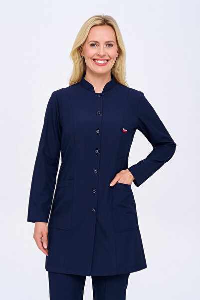 TIPTEKS Long Sleeve Suitable for Hijab Use Snap Fastener Scrubs Nurse Doctor Uniform