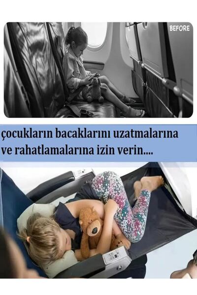 MERAYON Çocuklar İçin Uçakta Rahat Uyku ve Oyun Aparatı – Portatif Koltuk Ara...