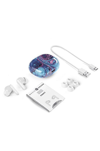 Cellular Line CELLULARLINE Music Sound Fancy TWS Silikon Bluetooth Kulak İçi Kulaklık Mavi Dalgalar