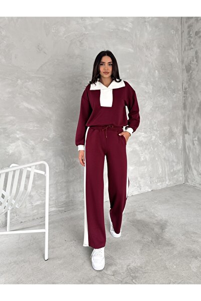 Lady Doll Γυναικείο σετ αθλητικής φόρμας με μαλακή υφή, άνετο ύφασμα Modal με γυριστό γιακά