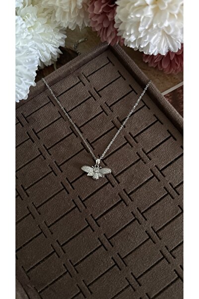 KAD COLLECTION قلادة نحلة من الفولاذ بتصميم بسيط