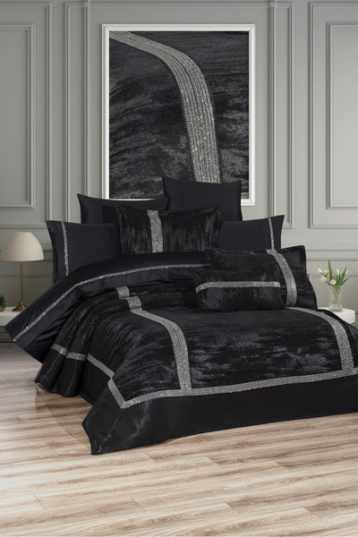 LEYDİ HOME Vanessa 10 Parça Nevresimli Pike Yatak Örtüsü Takımı