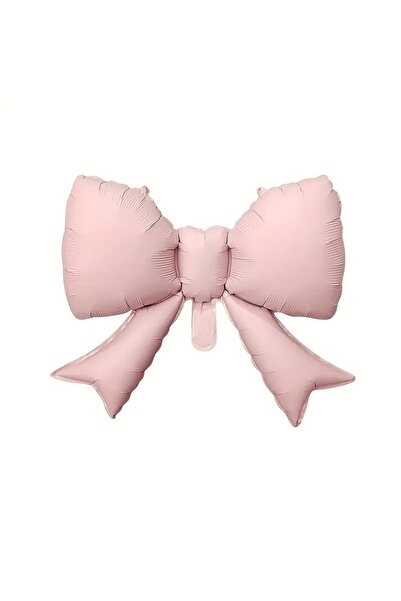 DÜVENCİ TİCARET بالون فويل على شكل فيونكة باللون الوردي