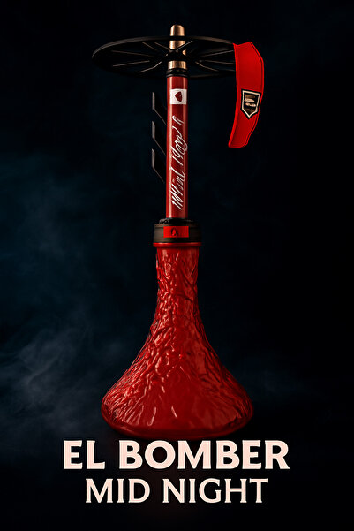 perfectmegastore EL BOMBER MID NIGHT – 304L Çelik Büyük Boy Nargile Takımı 50...