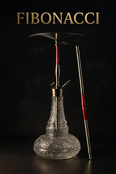 perfectmegastore FIBONACCI – 304L Çelik Büyük Boy Nargile Takımı 58 cm Difüzö...