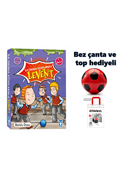 Timaş Çocuk Levent İlk Okuma Kitaplarım 2 - Set (10 Kitap) futbol topu ve bez...