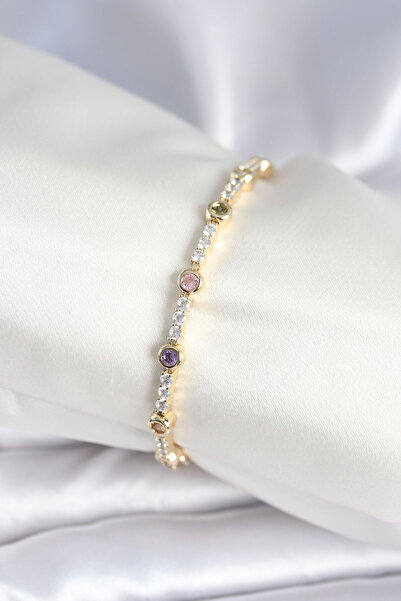 Skygo Brass Gold Color Zircon Stone Women's Bracelet - Tj-Bb7971