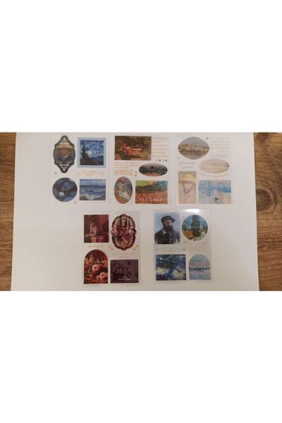 İthal Bloc de autocolante PET cu picturi celebre din lume, 10 coli