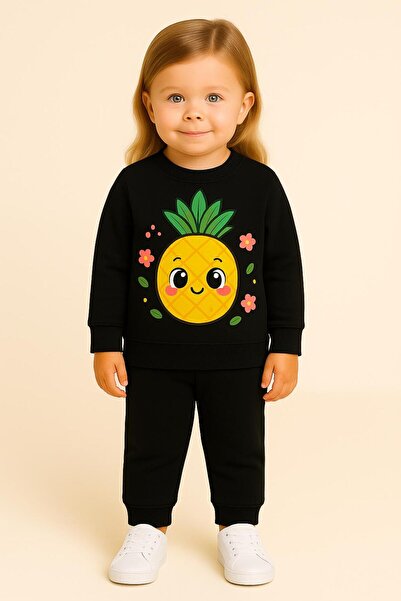 MODA Παιδικό σετ φόρμας με στάμπα ανανά, μακρυμάνικο, με λαιμόκοψη ποδηλάτου,...