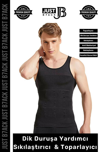 b7ack # مشد للجسم بدون أكمام للرجال لشد البطن وتصحيح وضعية الجسم ورفع الصدر