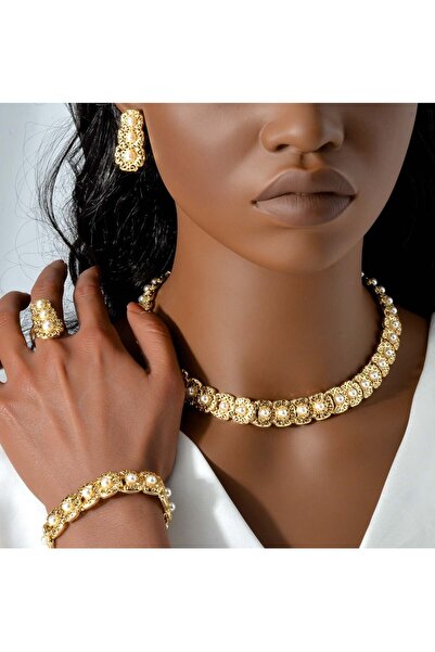 Classic Jewelry Gold Plated Necklace Set