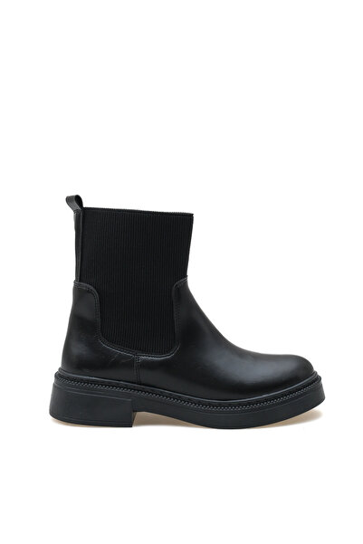 SEEM & BE Luisa Kumaş Detaylı Kadın Siyah Chelsea Bot