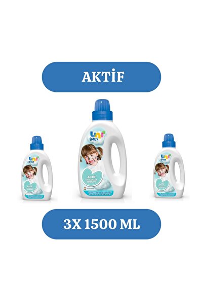 Uni Baby Aktif Bebek Çocuk Sıvı Çamaşır Deterjanı 3x 1500 ML