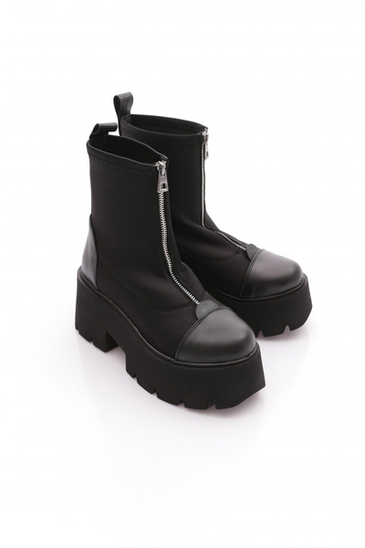 DGN Pm08-K606 Kadin Fermuar Detayli Bot