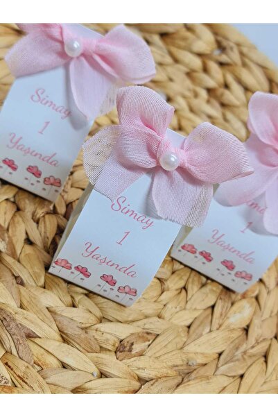 ByDeryaEvent Nişan Nikah Düğün Hediyelik Bubble Mum PEMBE Keten Kurdele Süsle...