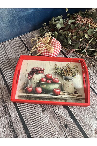 Bypinaryuksel Kitchen Patterned Mini Tray, Presentation Tray