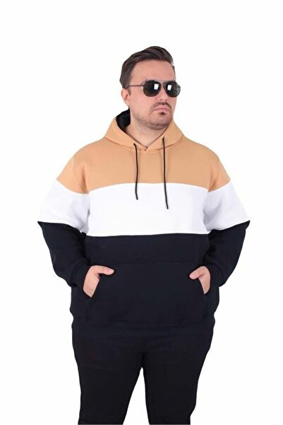 Starbattal Large Size Hooded 3Ip Sweat Mg 25725 Taba