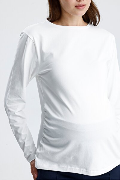 KATLİN MATERNİTY WEAR Maternity Long-Sleeved Cotton T-Shirt