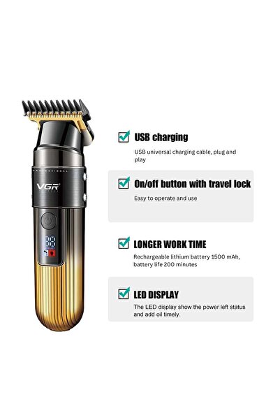 VGR V-929 Premium Cordless Waterproof Electric Shaver For Men