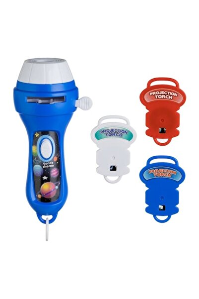 MYONNA IT & E- COMMERCE Mini Space Projector Flashlight Toy, Blue, 3 Slides, Plastic