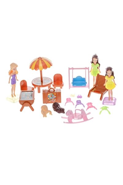 MYONNA IT & E- COMMERCE Set păpuși de plajă, model multicolor, 9 cm, 3 piese,...