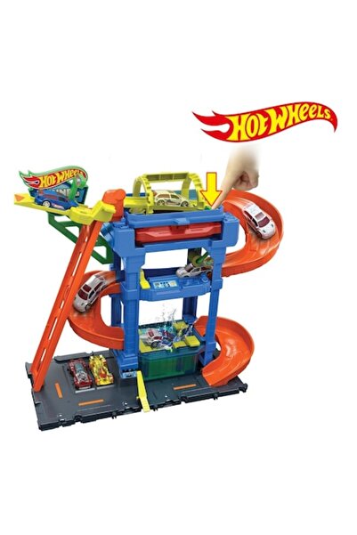 SHOPIENS Spalatorie Masini Jucarie, Mattel, Hot Wheels, Tunel Twist, Multicol...
