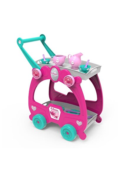 MYONNA IT & E- COMMERCE Tea and Coffee Serving Play Set, Bidlo, 40 cm, Fuchsia & Navy Green, 42 Pieces