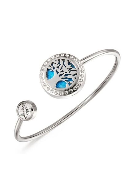 DROPY Brățară metalică cu difuzor de uleiuri esențiale, model arborele vieții