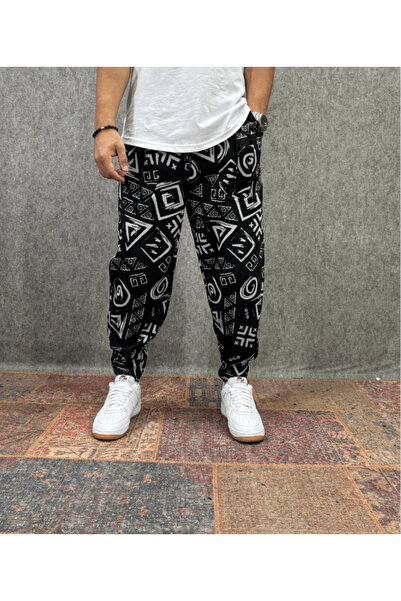 FıttingRoom Baggy Plaid Trousers with Elastic Waistband and Ribbed Detail on ...