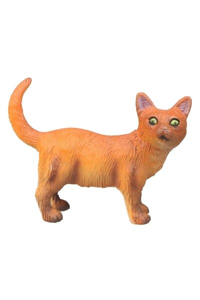 MYONNA IT & E- COMMERCE Farm Animal Figurine Set, Realistic Cats, 4 Pieces, 8-9 cm, Multicolor, MYONNA IT & E-COMMERCE