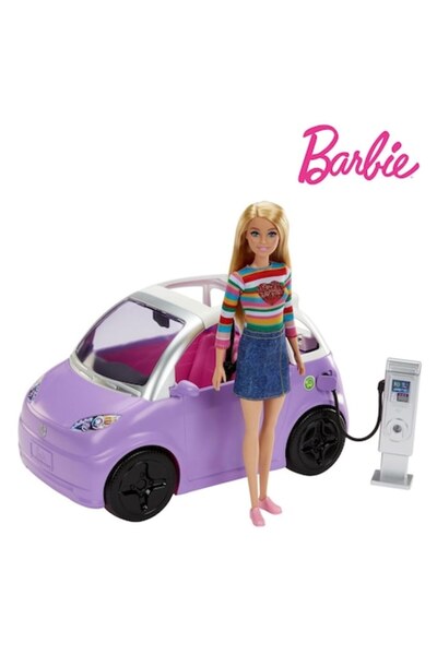 mattel Barbie Electric Convertible Car for Kids, Mattel, Purple