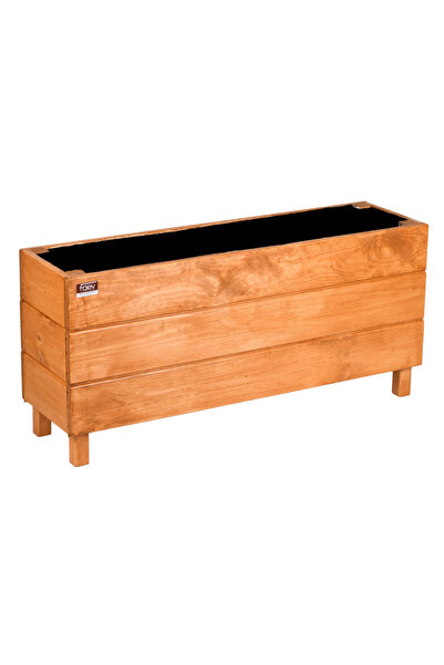 Faev Alaçatı Model Ahşap Saksı 75x27x45cm Dış Mekan Dekoratif Bahçe & Balkon ...
