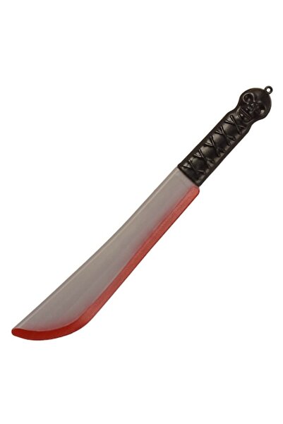 MYONNA IT & E- COMMERCE Plastic Knife, Skull and Crossbones Model, Blood on Blade, 41 cm
