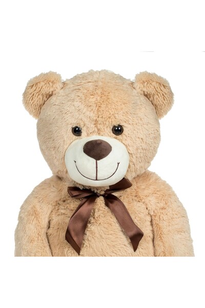 MYONNA IT & E- COMMERCE Plush Teddy, Large Model, Brown, Height 100cm, With Bow, MYONNA IT & E-COMMERCE