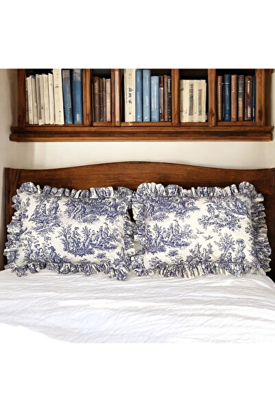 MundoLindo Frilly Pillow Case Single French Country House Style 2'Li 50 X 70 cm