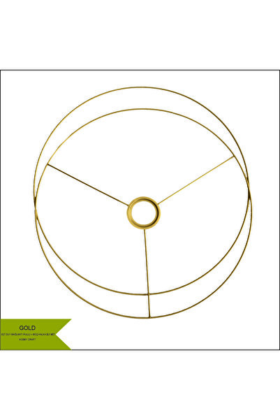 shop Abajur Teli 2’li Set 30 cm Mat GOLD | E27 Uyumlu Boş Halka | Makrome & A...